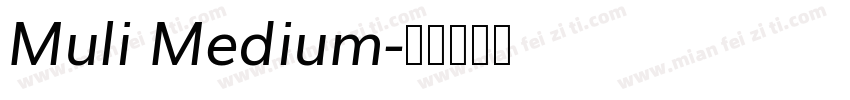 Muli Medium字体转换